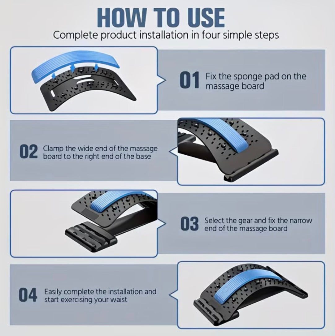 3-stufig verstellbarer Rückenstrecker & Haltungskorrektor